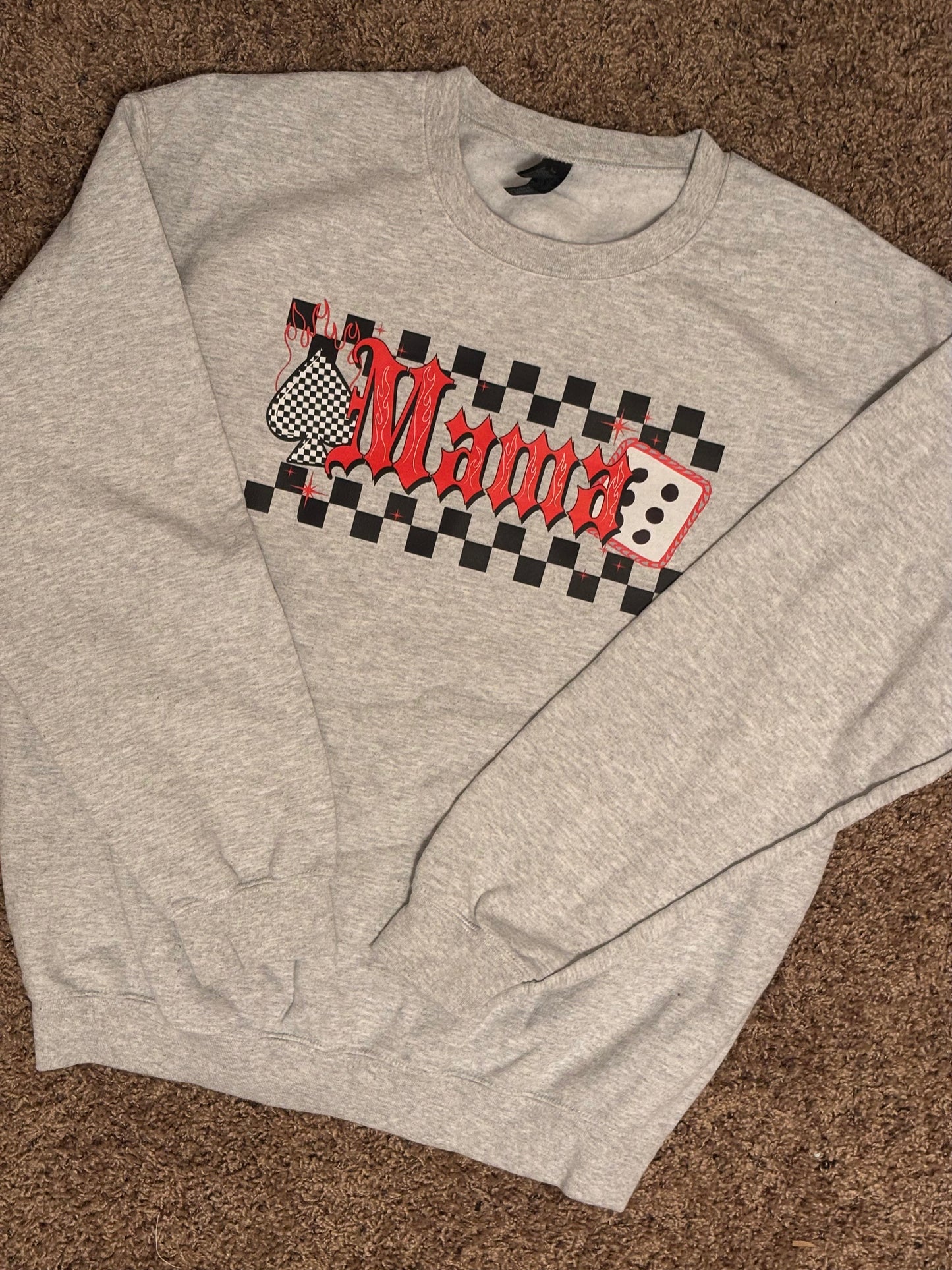 Mama Checkered Sweatshirt
