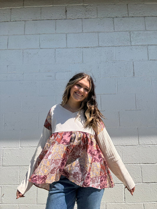 Paisley Print Blouse