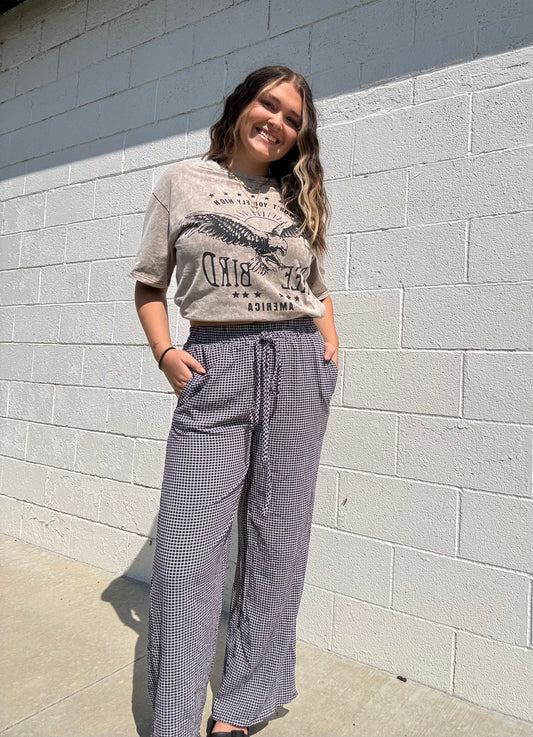 Checkered Print Pants