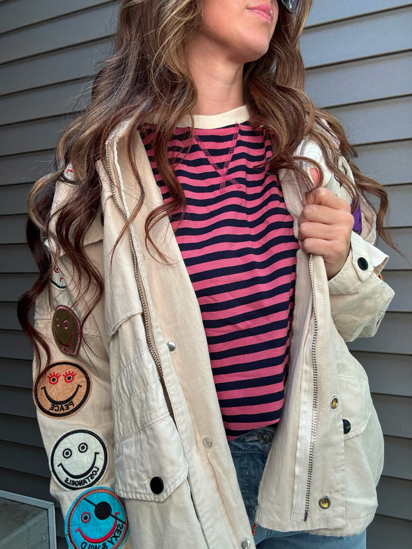 Patchwork Bomber Jacket