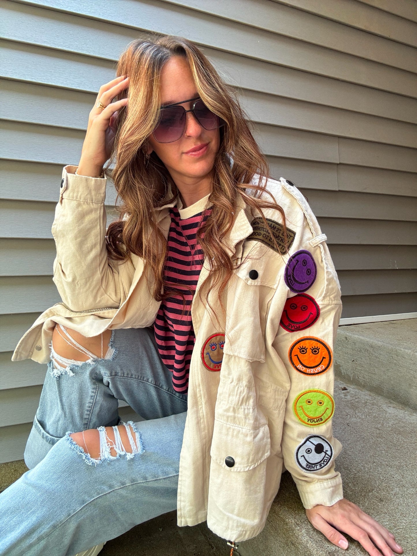 Patchwork Bomber Jacket